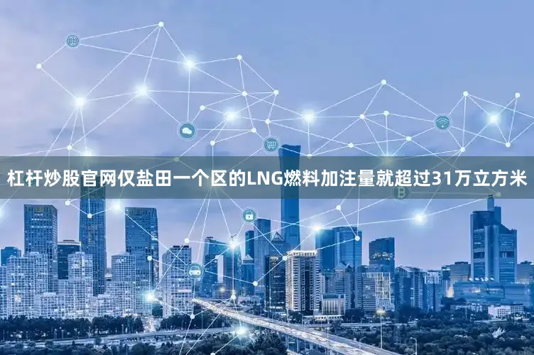 杠杆炒股官网仅盐田一个区的LNG燃料加注量就超过31万立方米